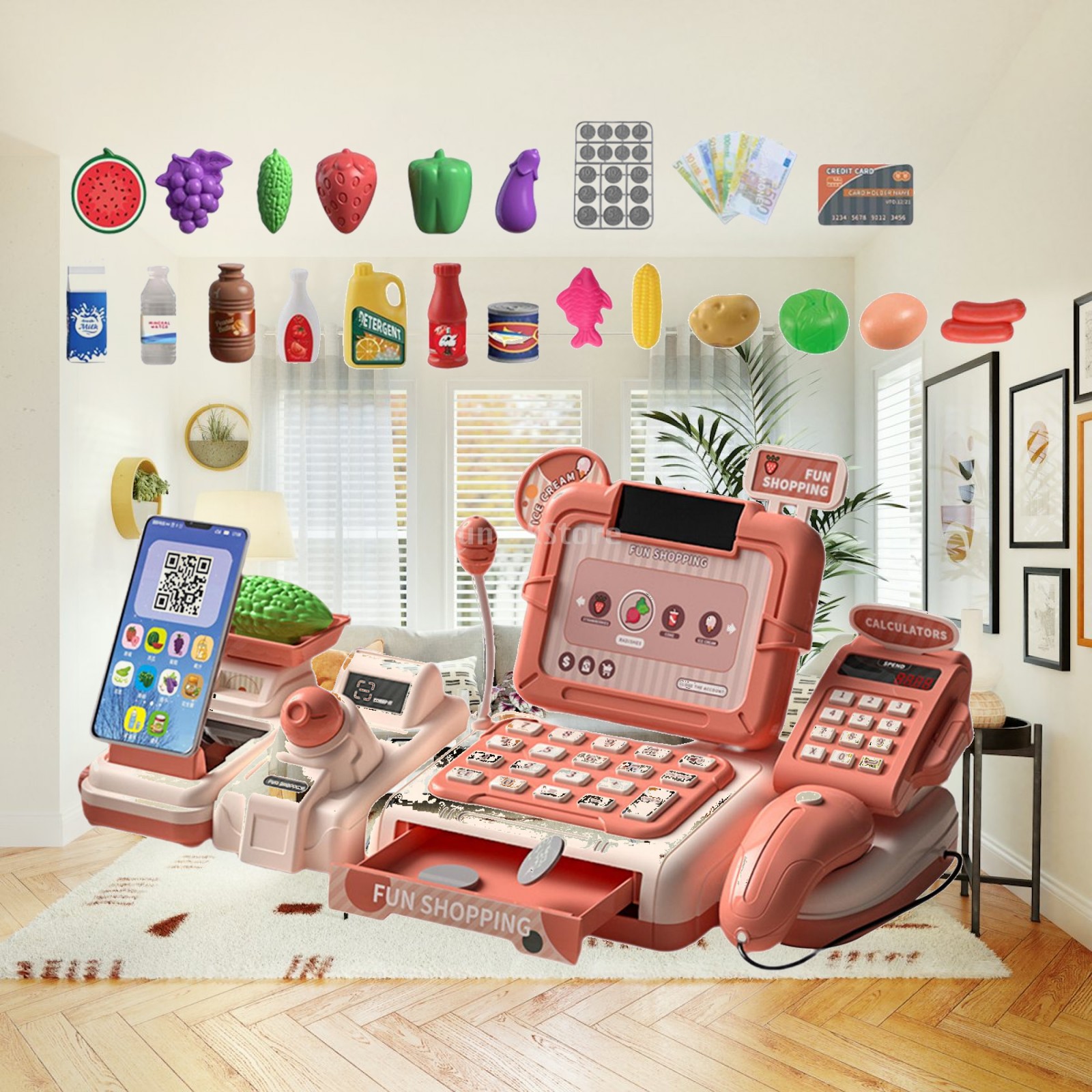 Kids Toys In Store - Supermarket Store Toys Cash Register Pretend