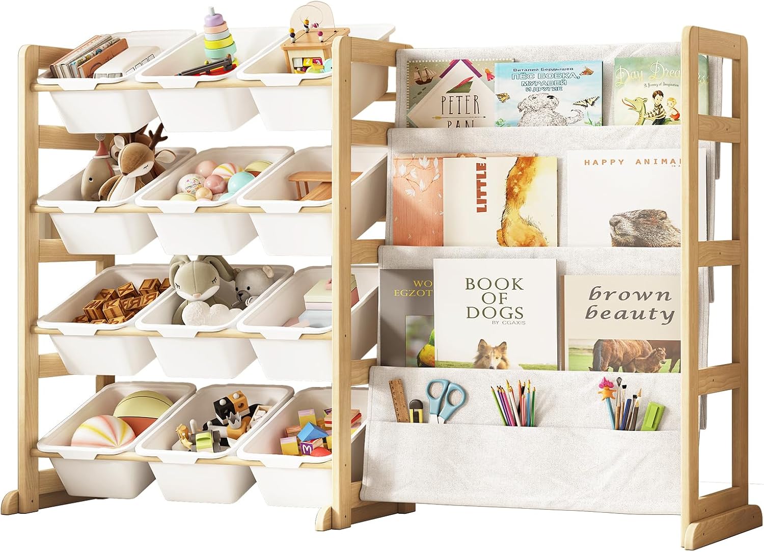 Kids Toys In Store - Solid Pine Wood Kids Toy Storage