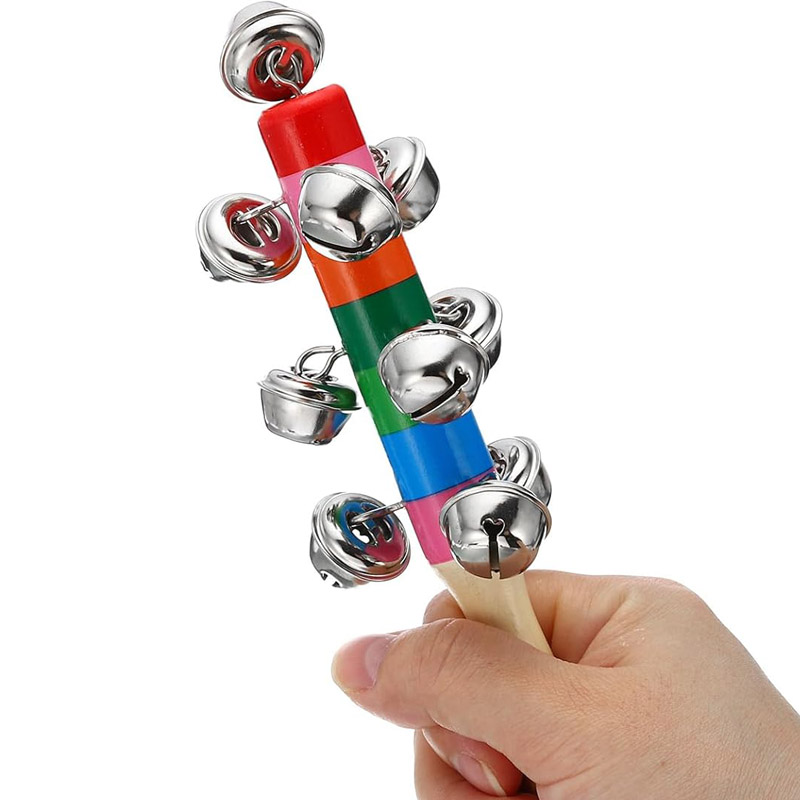 5PCS Wooden Jingle Hand Bells  - đánh giá và giá Kids Toys Xylophone