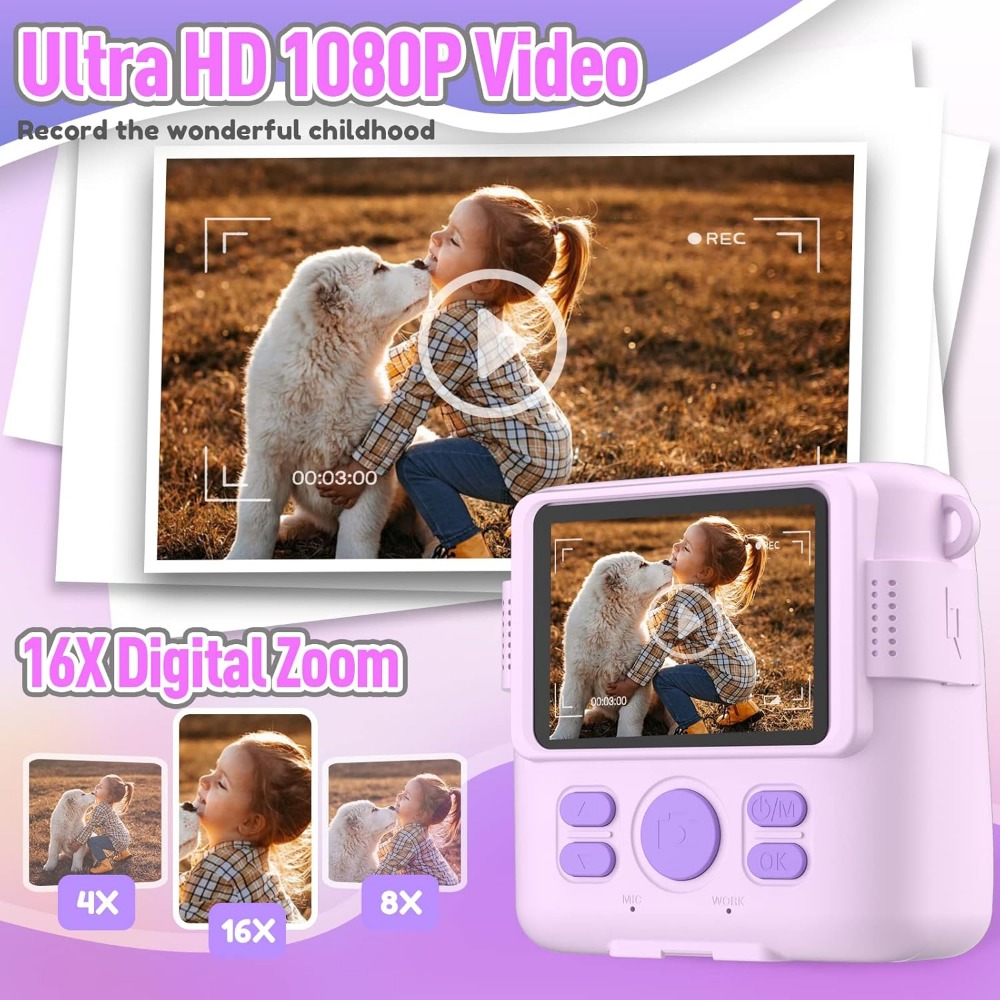 Instant Print Camera for Kids, - đánh giá và giá Kids Toys Videos