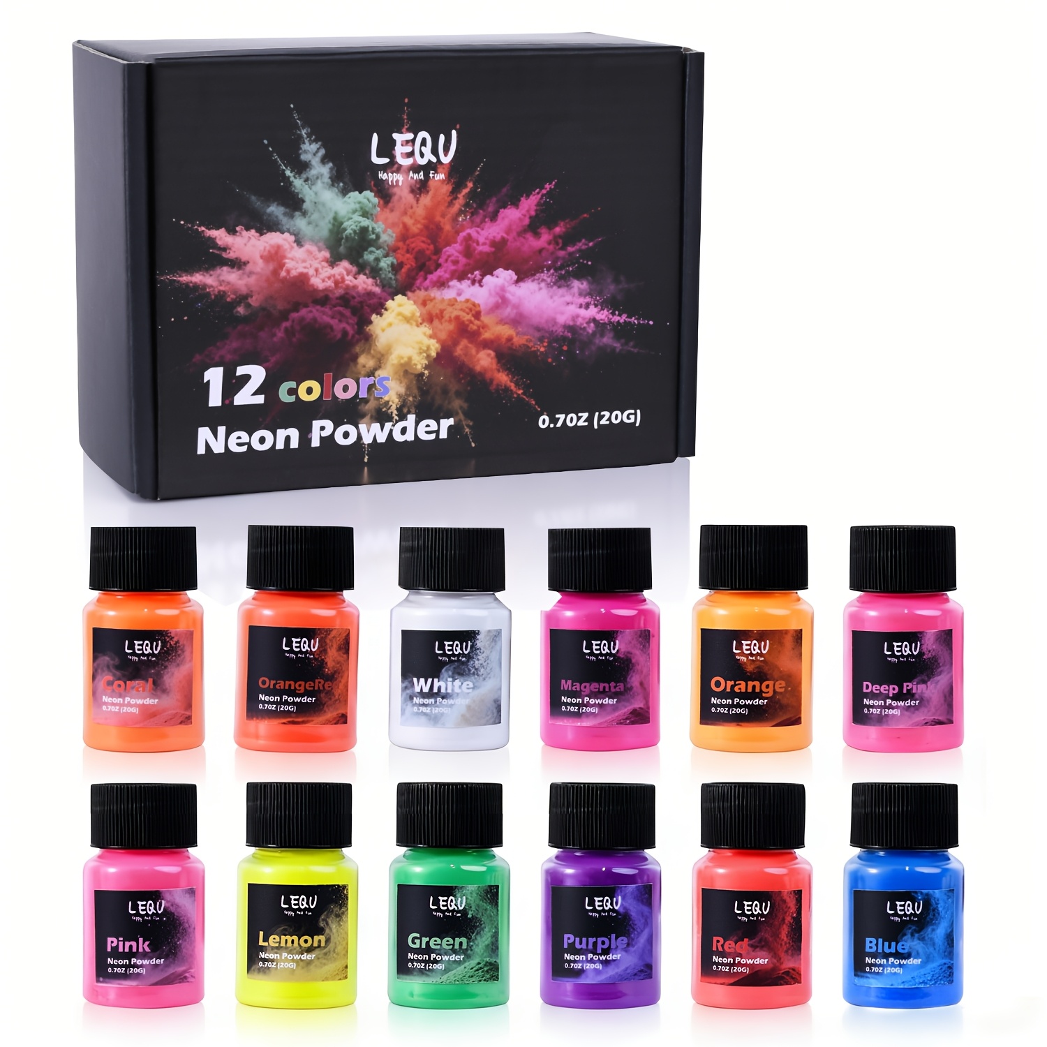 LEQU 12Colors Neon Fluorescent - đánh giá và giá Slime Making Kit