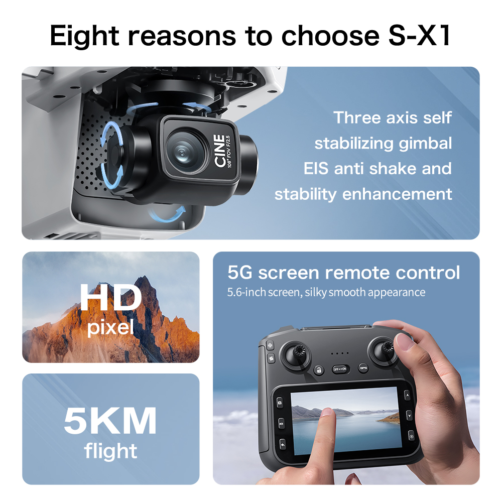 Original S-X1 Drone 8K HD Prof - đánh giá và giá Kids Toys Videos
