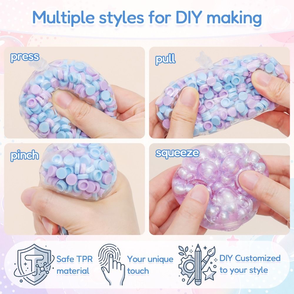 DIY 6cm Ball Skins DIY Stress  - đánh giá và giá Slime Making Kit