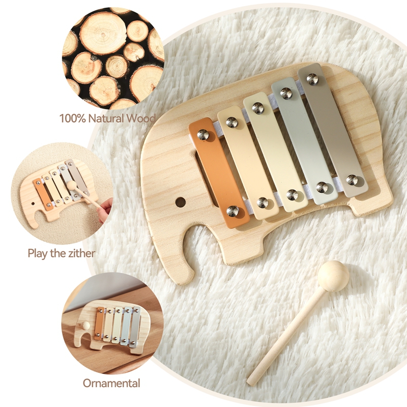 Montessori Wooden 5 Tones Mult - đánh giá và giá Kids Toys Xylophone