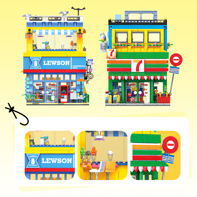1263+PCS Street Scene Convenie - đánh giá và giá Kids Toys In Store