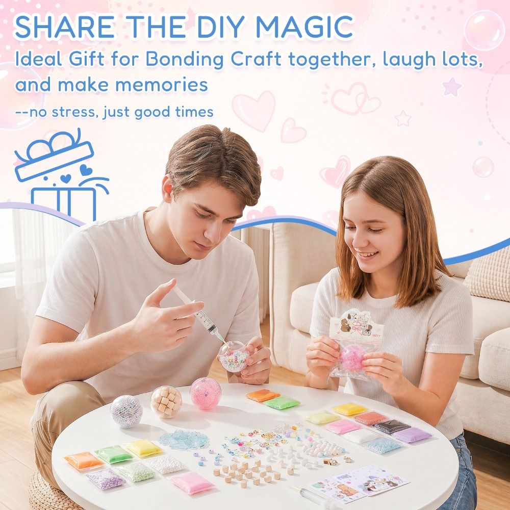 6cm Ball Skins DIY Stress Ball - đánh giá và giá Slime Making Kit