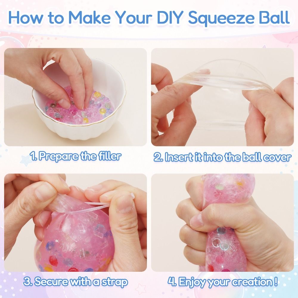 6cm Ball Skins DIY Stress Ball - đánh giá và giá Slime Making Kit