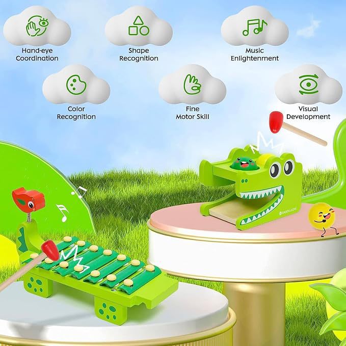 Montessori Wooden Crocodile Xy - đánh giá và giá Kids Toys Xylophone
