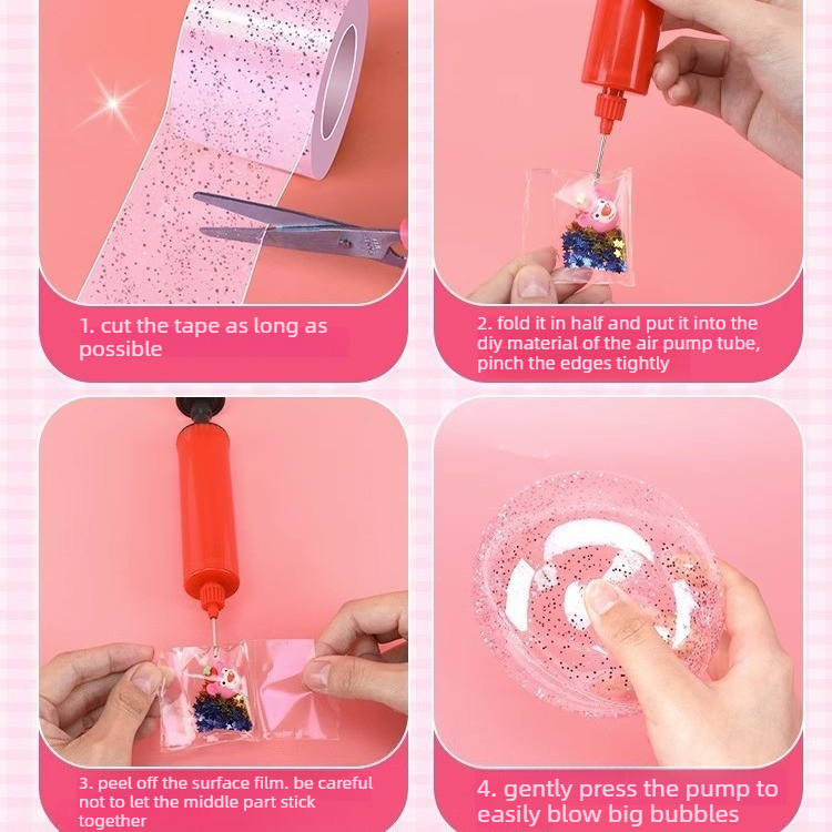 Glitter Nano Glue Set Bubble B - đánh giá và giá Slime Making Kit